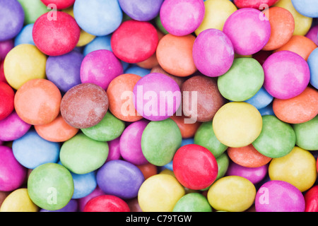 Smartie pattern. Close up Stock Photo