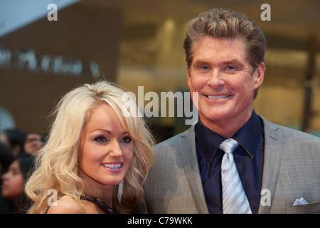 David Hasselhoff and Hayley Roberts Stock Photo