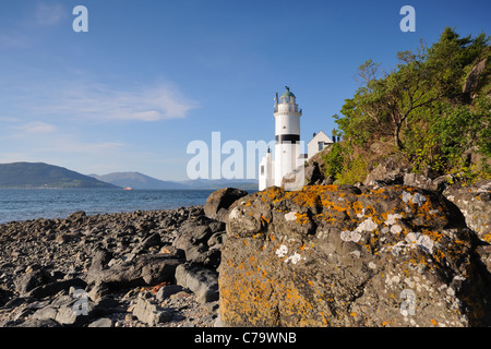 The Cloch Lighthouse at the Gantocks in Scotland Stock Photo