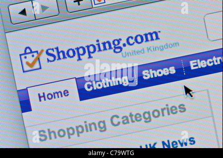 Close up of the Shopping.com logo as seen on its website. (Editorial use only: print, TV, e-book and editorial website). Stock Photo