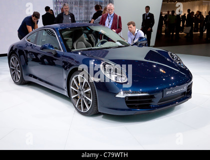 New Porsche 911 Carrera S on the IAA 2011 International Motor Show in Frankfurt am Main, Germany Stock Photo