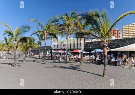 Playa Jardin beach, Puerto de la Cruz, Tenerife, Canary Islands, Spain, Europe Stock Photo