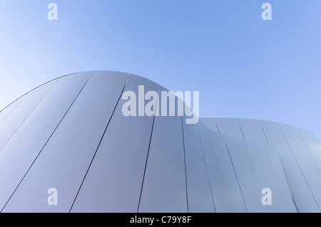 Ozeaneum at dusk, German Oceanographic Museum, Stralsund, UNESCO World Heritage Site, Mecklenburg-Western Pomerania, Germany Stock Photo