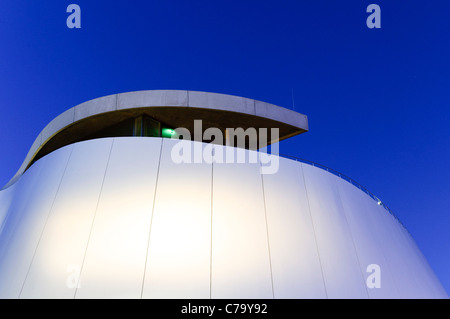 Ozeaneum at dusk, German Oceanographic Museum, Stralsund, UNESCO World Heritage Site, Mecklenburg-Western Pomerania, Germany Stock Photo