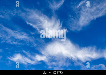 Cirrus Clouds in a Blue Sky Stock Photo