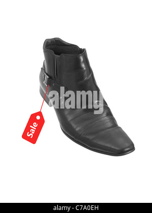 Modern boots isolated against a white background Stock Photo - Alamy