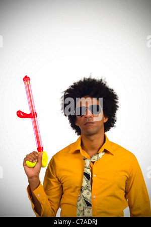 Funky hip hop artist in cool attitude Stock Photo