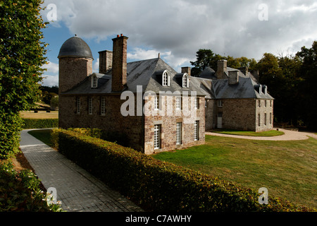 Pontécoulant Castle, fourteenth century  (Condé sur Noireau, Calvados, Normandy, France) Stock Photo