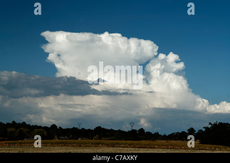 A beautiful cloud (Cumulonimbus) in the blue sky. Stock Photo