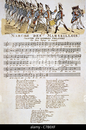 marseillaise rouget lisle claude joseph anthem national la french singing 1792 alamy france 1760 1836 composer