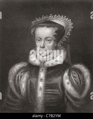 Mary I, 1516 – 1558. Queen regnant of England and Ireland. Stock Photo