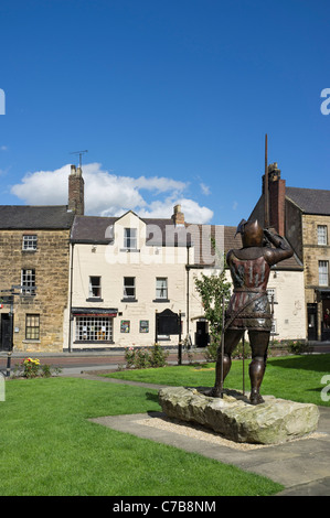 Hotspur statue in Alnwick Northumberland Stock Photo