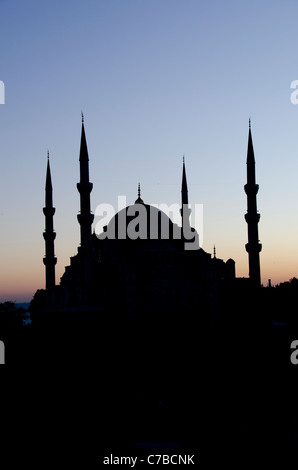 Istanbul sunset over the Sultan Ahmet Mosque or Blue Mosque Stock Photo ...