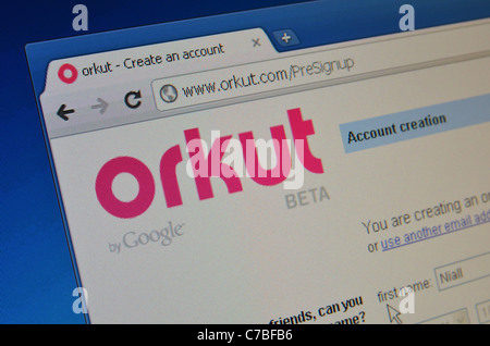 Orkut Beta website screenshot Stock Photo