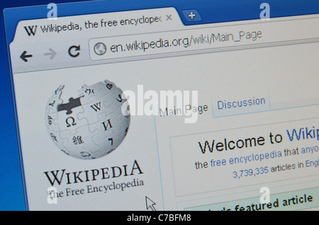 Wikipedia.org website screenshot Stock Photo