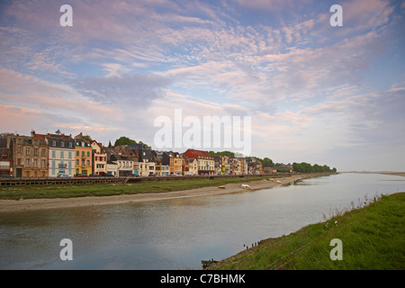 Early morning at Saint-Valery-sur-Somme, Dept. Somme, Picardie, France, Europe Stock Photo