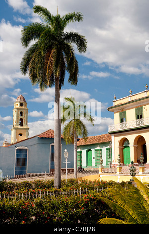 Plaza Mayor in the old town of Trinidad, Sancti Spiritus, Cuba Stock Photo