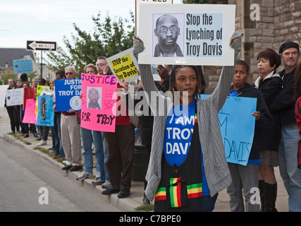 Capital Punishment Opponents Protest Planned Execution of Troy Davis Stock Photo