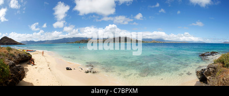 Mokulua Islands, Lanikai, Oahu, Hawaii Stock Photo