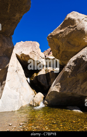 Waterfall in Borrego Palm Canyon, Anza-Borrego Desert State Park, California USA Stock Photo