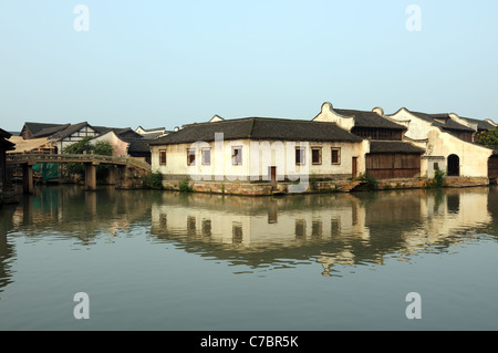 Ancient building near the river in Wuzhen town, Zhejiang province, China Stock Photo