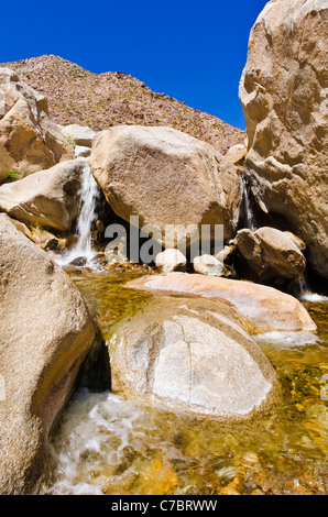 Waterfall in Borrego Palm Canyon, Anza-Borrego Desert State Park, California USA Stock Photo