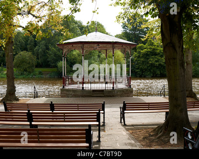Bandstand with the River Dee in Chester Cheshire UK Stock Photo