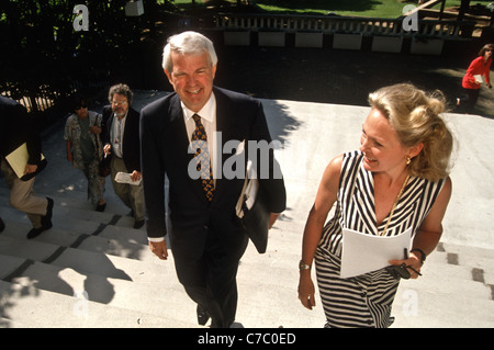 Gov. Richard Lamm arrives for the Reform Party of Virginia convention ...