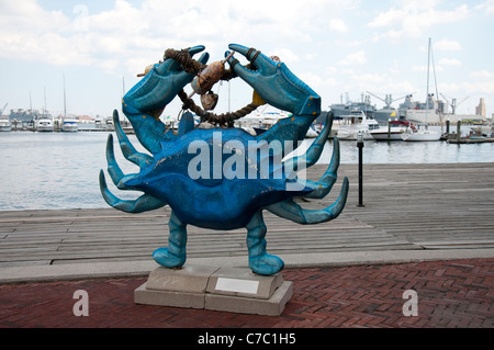 The blue crab at Henderson's Wharf in Fells Point, Baltimore Maryland USA Stock Photo