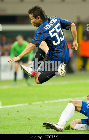 Yuto Nagatomo (Inter) plays during the UEFA Champions League Group B match between Inter 0-1 Trabzonspor. Stock Photo