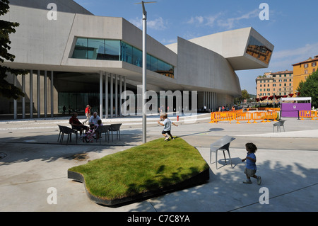 Rome. Italy. MAXXI National Museum of 21st Century Arts designed by Zaha Hadid in the Flaminio district. (Museo nazionale delle arti del XXI secolo) Stock Photo