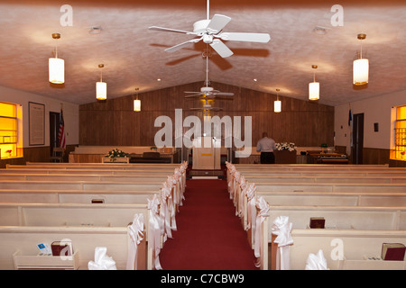 Church African American wedding inside Baptist church in USA US  horizontal hi-res Stock Photo