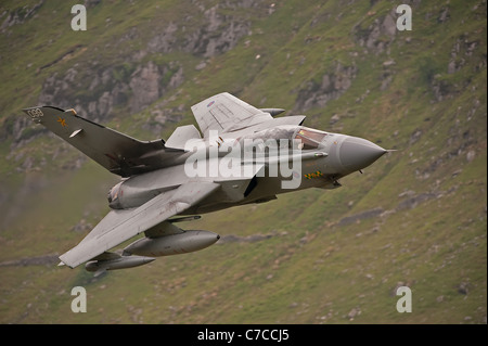 Panavia Tornado GR. 4 flying at low level in mid Wales
