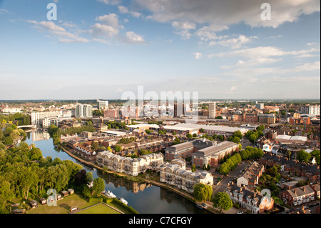 Aerial view, Reading, Berkshire, UK Stock Photo