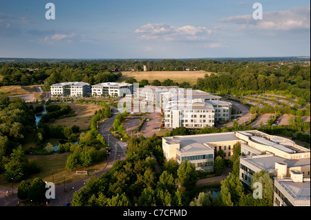 Aerial view, Reading, Berkshire, UK Stock Photo