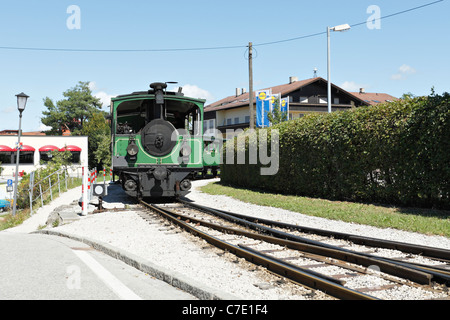 Chiemsee-Bahn Steam Train, Prien Upper Bavaria Germany Stock Photo