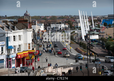 Southend on Sea, Essex, England. A favourite place for people from east London to go for a day trip where the Thames estuary. Stock Photo