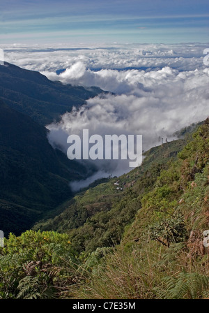 View from World's End Horton's Plains National Park Sri Lanka Stock Photo