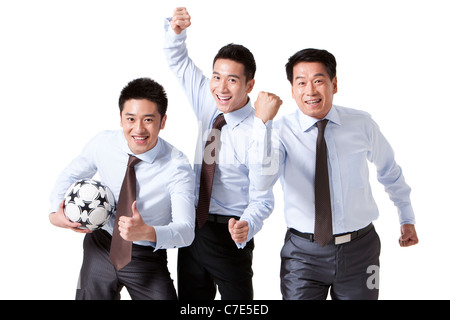 Portrait of Business Colleagues Cheering Stock Photo