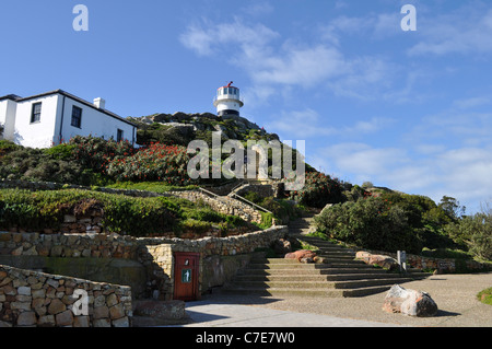 Historic Lighthouse, Cape Point, Cape of Good Hope, Table Mountain National Park, Cape Town, Western Cape, South Africa Stock Photo