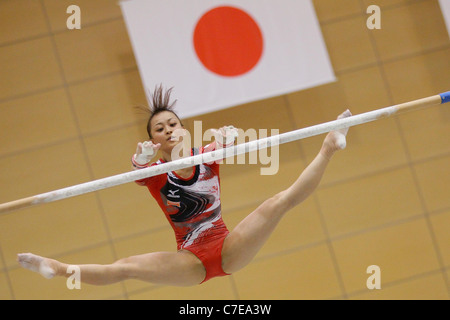 Rie Tanaka (JPN) performs during the Japanese national team training session. Stock Photo