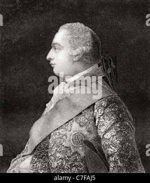 George III, 1738 - 1820. King of Great Britain and Ireland. Stock Photo