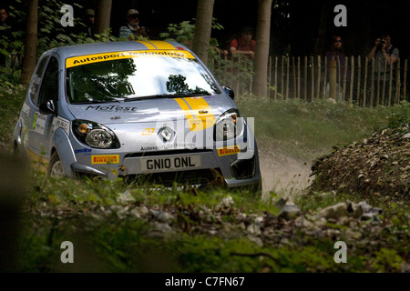 A Renault Twingo at the rally track at Goodwood Festival Of Speed 2011 Stock Photo