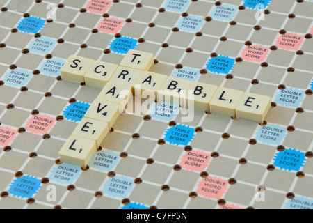 Travel scrabble board game Stock Photo