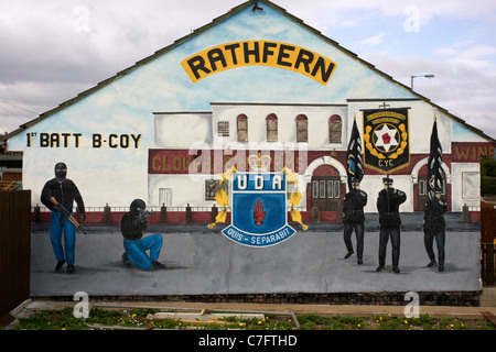 defence association ulster uda painting loyalist mural alamy belfast