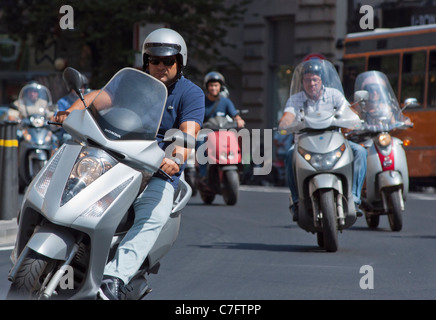 Motor bikes scooters Naples Napoli Italy Stock Photo - Alamy