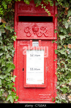 Traditional Royal Mail Post Box Wales UK Stock Photo