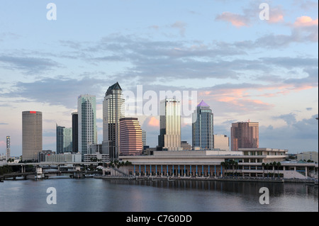 Tampa, Florida, USA, business district skyline and cityscape at sunrise. Stock Photo