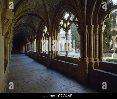 Spain. Catalonia. Royal Abbey of Santa Maria de Poblet. 12th century. Gothic cloister gallery.
