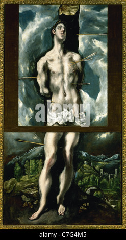 El Greco (1541-1614). Saint Sebastian. Prado Museum. Madrid. Spain. Stock Photo